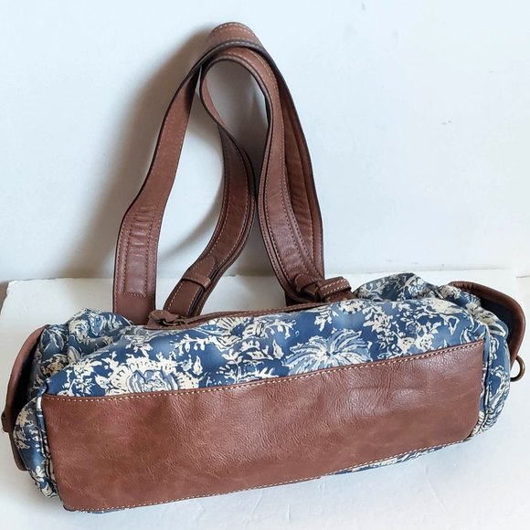 Like NEW Cargo CHAPS RALPH LAUREN Western Satchel Denim Canvas Shoulder Bag - Picture 12 of 15